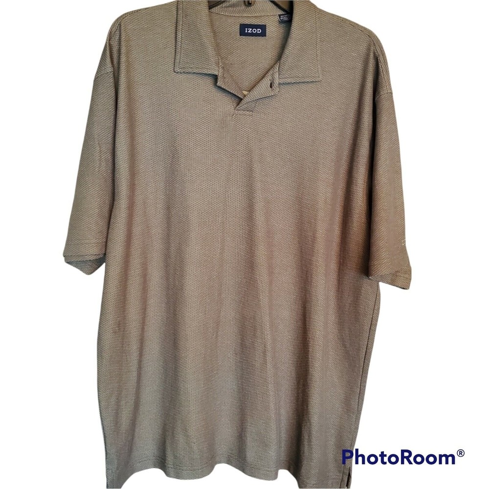 Izod SZ Lge Olive Green Polo Shirt Short Sleeved. Men's